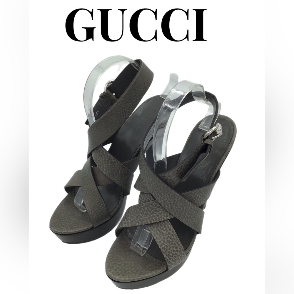 GUCCI~ Old Libeccio Platform Sandals - Picture 1 of 10